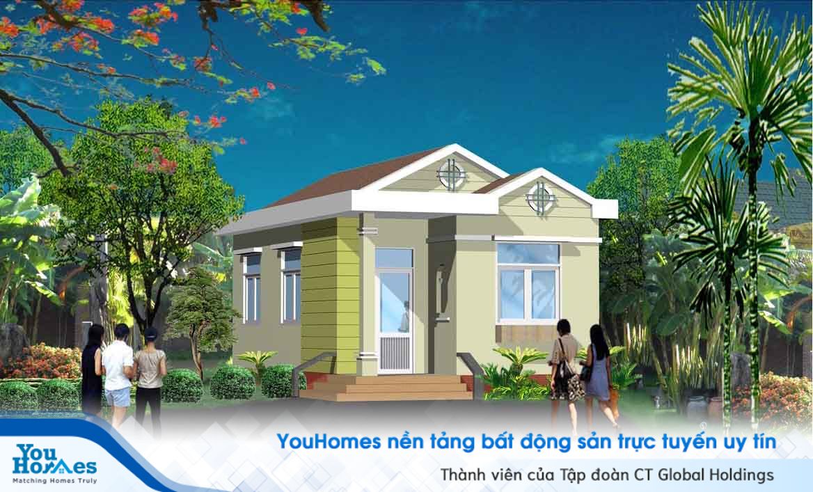 Mẫu nhà cấp 4 nông thôn kinh phí thấp.