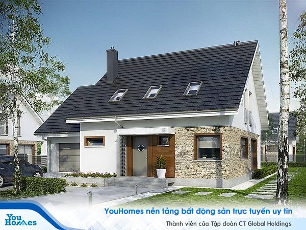 Phối cảnh tổng thể mẫu nhà cấp 4 thiết kế siêu đẹp, giá rẻ.