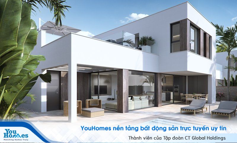 Nhà 2 tầng với hình khối đơn giản không hề cầu kỳ mà vẫn thu hút lạ thường. 