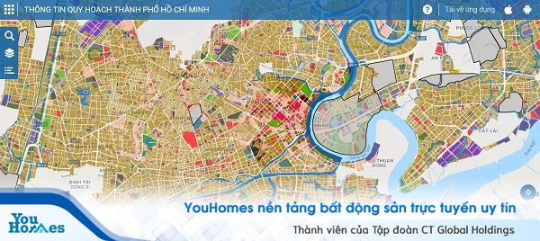 Giao diện tra cứu thông tin thửa đất tại TP.HCM