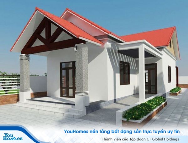 Mẫu nhà cấp 4 dưới 100 triệu có gác lửng vạn người mê.