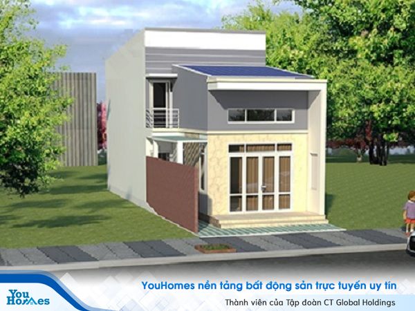 Mẫu nhà cấp 4 dưới 100 triệu có gác lửng thuận tiện kinh doanh.