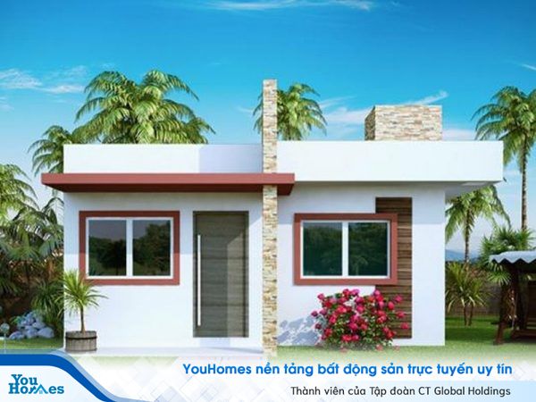 Mẫu nhà cấp 4 mái bằng ở nông thôn có thiết kế đơn giản, hiện đại và tiết kiệm được rất nhiều chi phí cho gia chủ.
