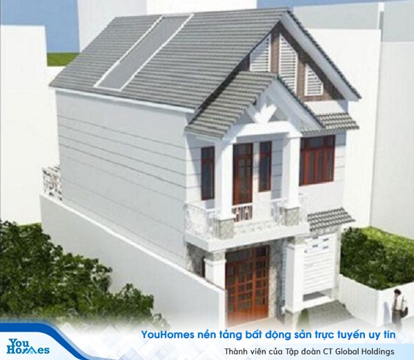 Mẫu thiết kế nhà ống 2 tầng ở nông thôn tiện nghi.