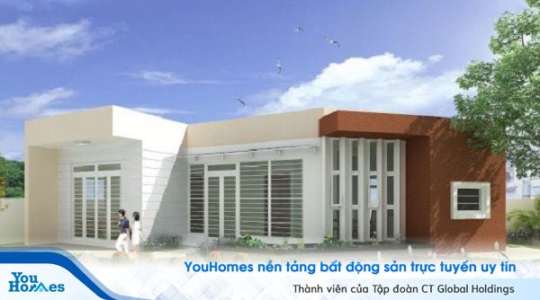 Mẫu nhà cấp 4 3 phòng ngủ ngập tràn ánh sáng.