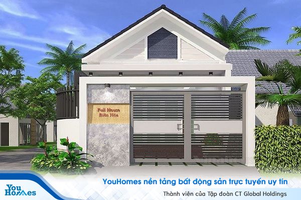 Mẫu nhà cấp 4 3 phòng ngủ mái thái hiện đại.