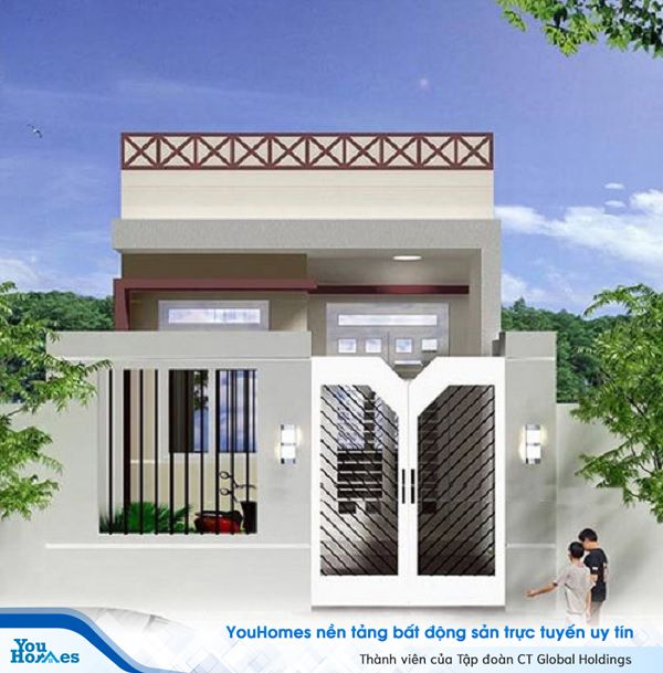 Mẫu bản vẽ thiết kế nhà cấp 4 có gác lửng mái bằng.