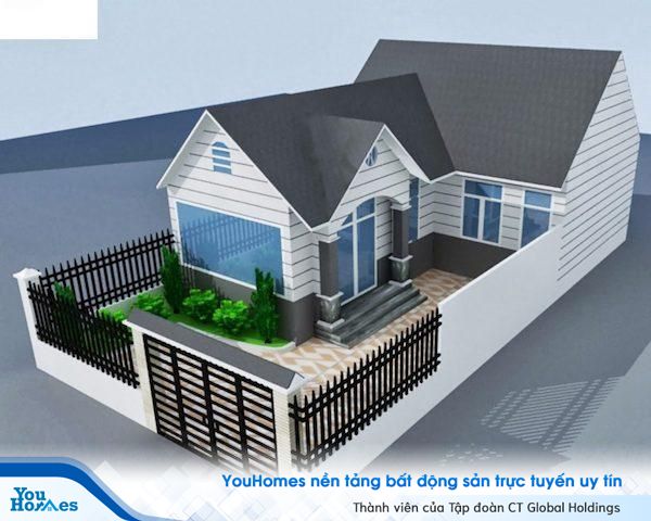 Nhà cấp 4 chữ L tại nông thôn thường sở hữu phần sân rộng giúp tiện lợi trong sinh hoạt. 