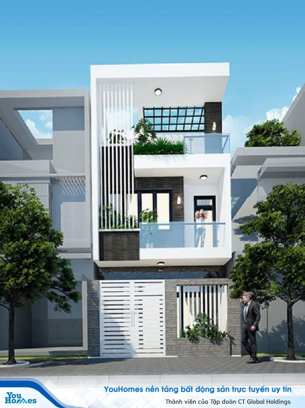 Mẫu nhà 2 tầng mặt tiền 6m thiết kế khoa học.