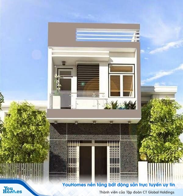 Mẫu nhà 2 tầng hiện đại với giá chưa tới 400 triệu.