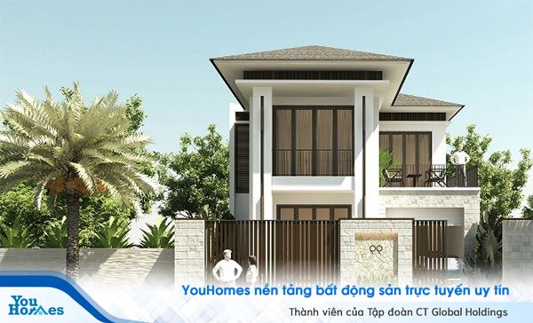 Thiết kế màu nâu và màu trắng mang đến cho ngôi nhà sự gần gũi, thân thuộc toát lên vẻ hiện đại.