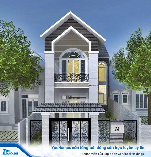 Mẫu nhà 2 tầng mặt tiền 6m hoàn hảo đến từng chi tiết.