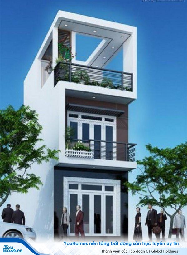 Ngắm mẫu thiết kế nhà phố 2 tầng 1 tum siêu đẹp tại Lê Văn Lương - Hà Nội -  Nhà đẹp miền Bắc