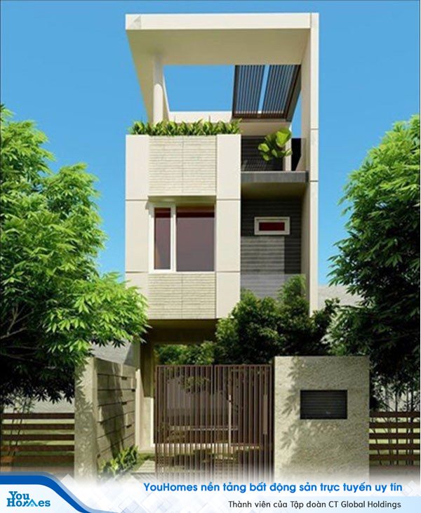 Tầng tum sẽ là nơi thư giãn lý tưởng cho gia chủ trong mẫu nhà ống 2 tầng 1 tum này.