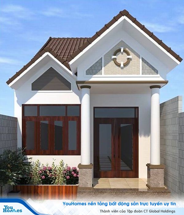 Không cần quá cầu ký mẫu thiết kế nhà cấp 4 mái thái vẫn đầy tinh tế lại giúp tiết kiệm chi phí xây dựng. 