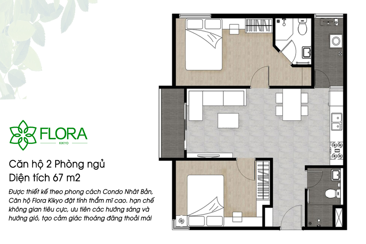 Căn hộ Flora Kikyo - Khu đô thị Kikyo Residence