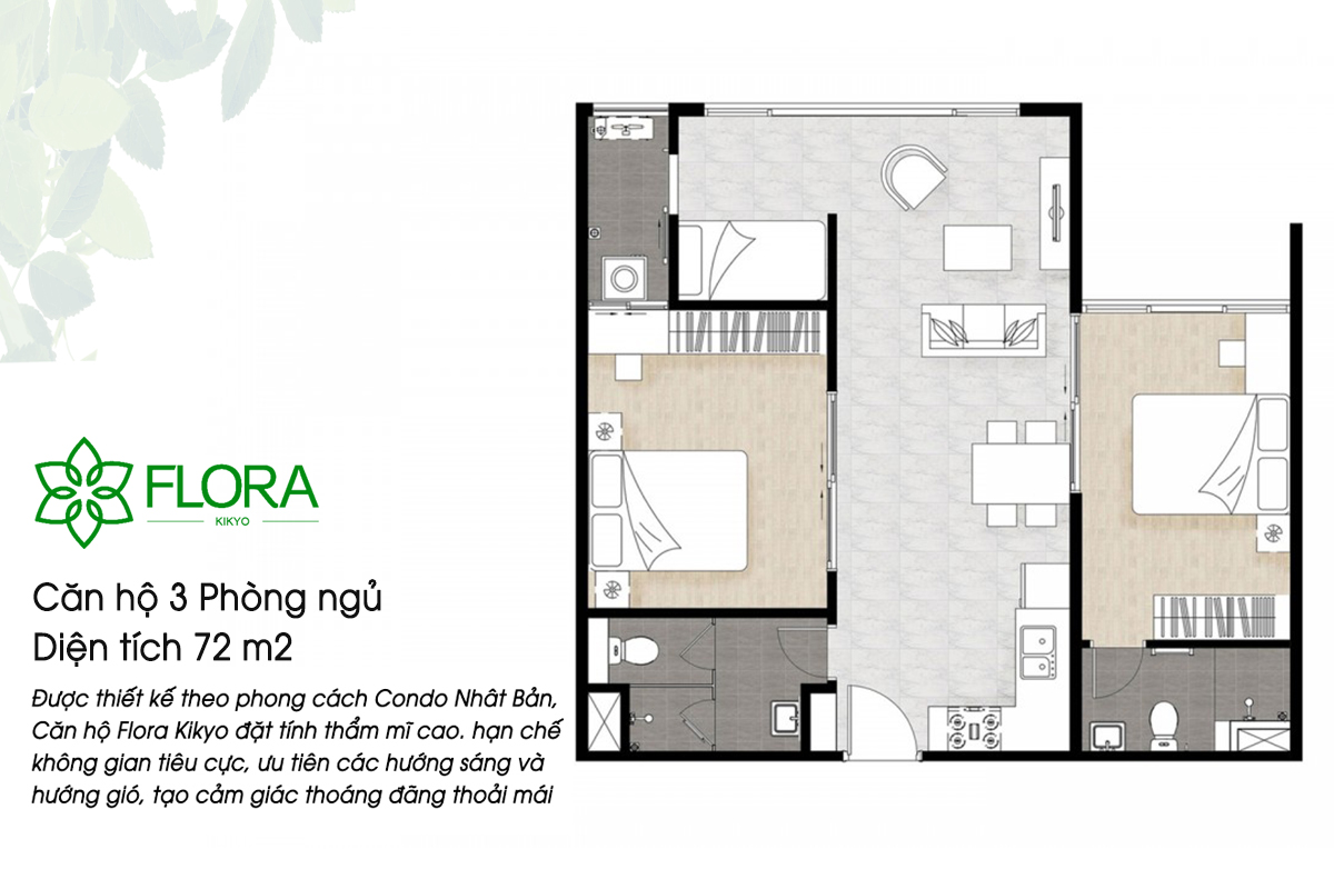 Căn hộ Flora Kikyo - Khu đô thị Kikyo Residence