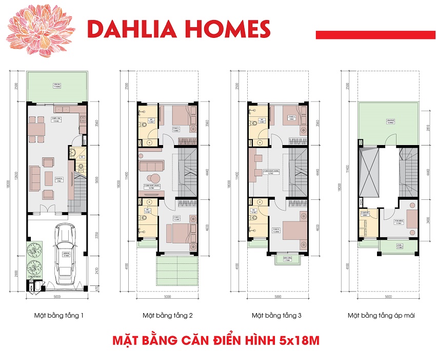 Liền kề Gamuda Dahlia Homes
