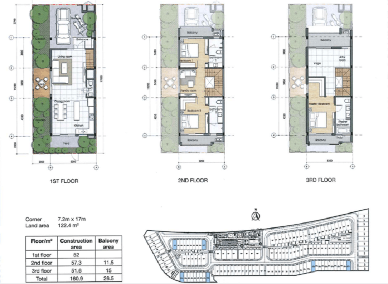 Nhà phố Palm Residence - Khu đô thị Palm City