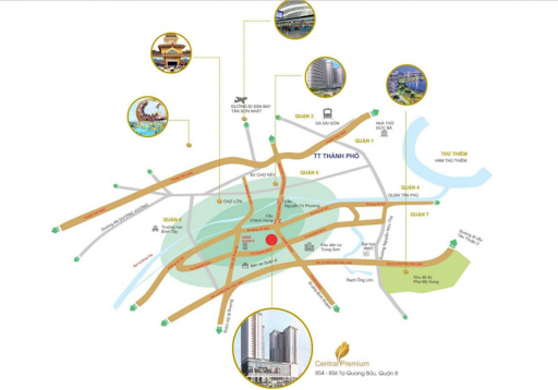 Khu phức hợp Thương mại Dịch vụ & Căn hộ Central Premium Plaza - Khu căn hộ Chánh Hưng Giai Việt