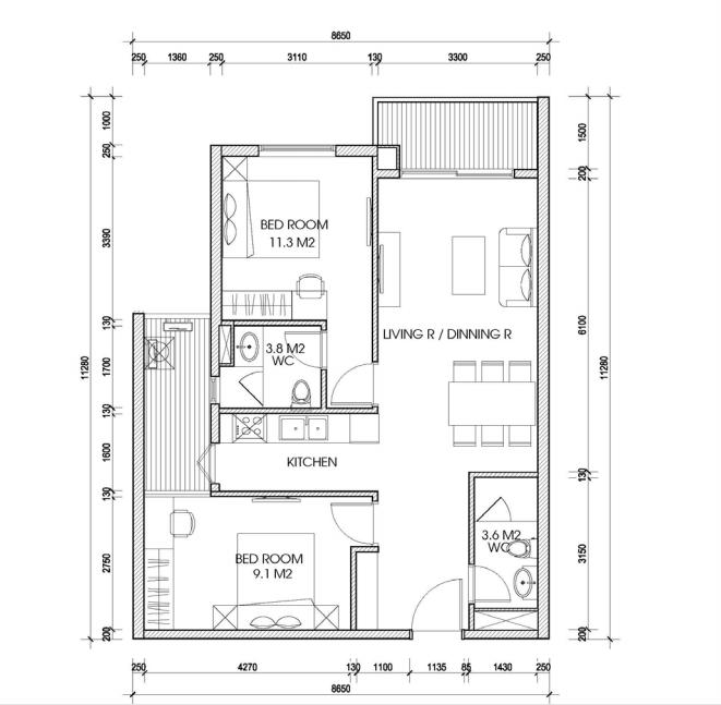 Chung cư The Two Residence - Khu đô thị Gamuda Gardens