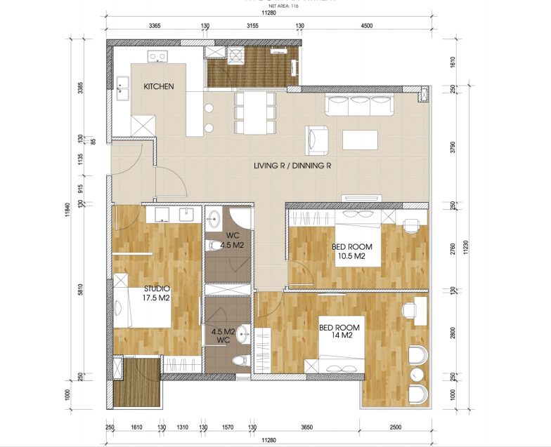 Chung cư The Two Residence - Khu đô thị Gamuda Gardens