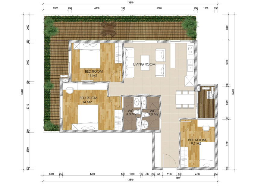 Chung cư The Two Residence - Khu đô thị Gamuda Gardens