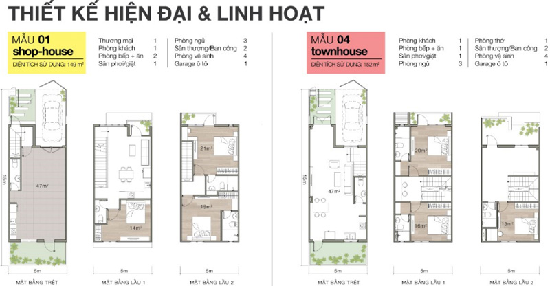 Nhà phố Merita Khang Điền (Dự án Tháp Mười)