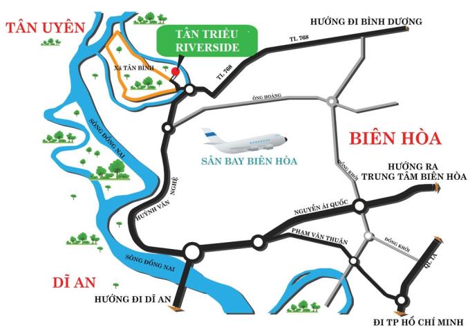 Tân Triều riverside sở hữu vị trí liên kết vùng