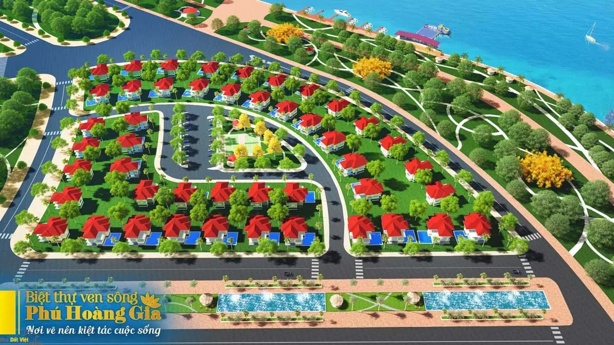 Biệt thự ven sông Phú Hoàng Gia - Khu đô thị Ven Sông Vàm Cỏ (Mekong Riverside City)